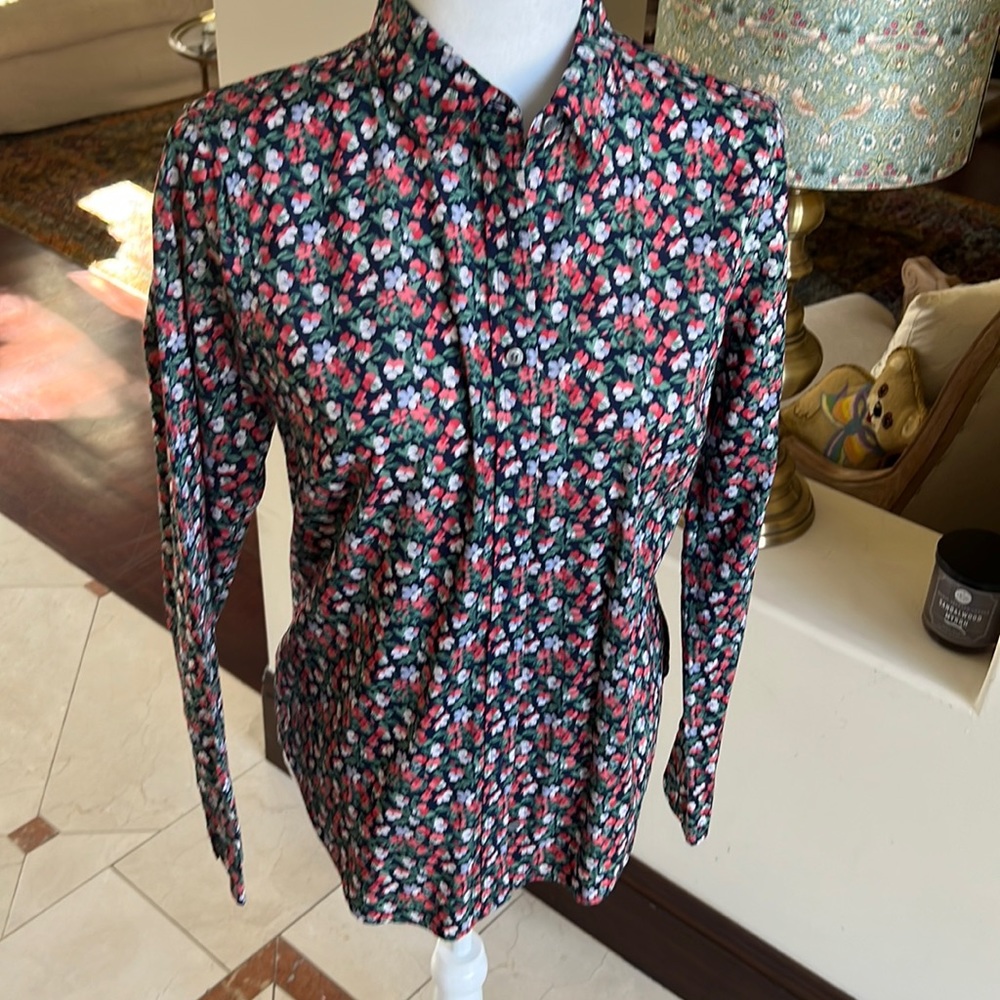 Liberty for JCrew size 8 Floral button blouse.